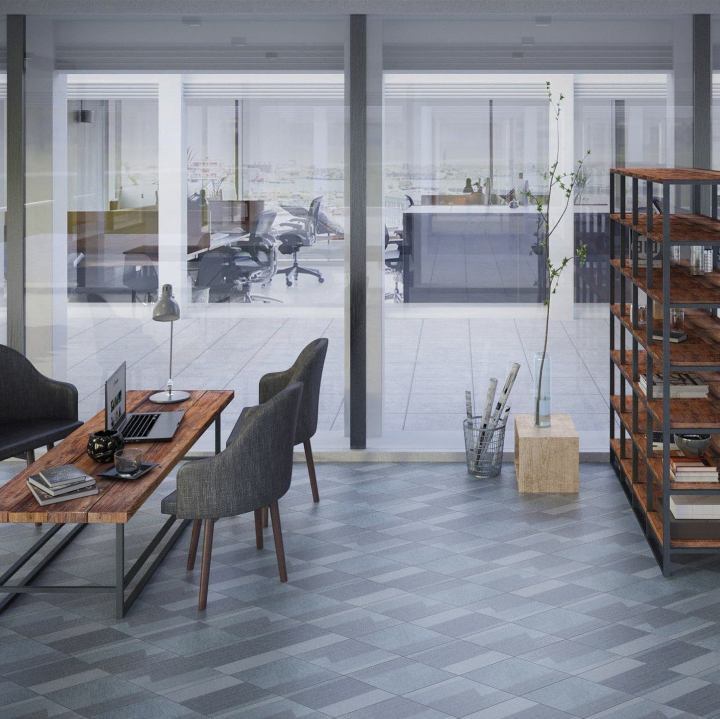Lucida USA MosaiCore Denim Braid 10-in x 10-in Waterproof Luxury Flooring (15.15-sq ft)