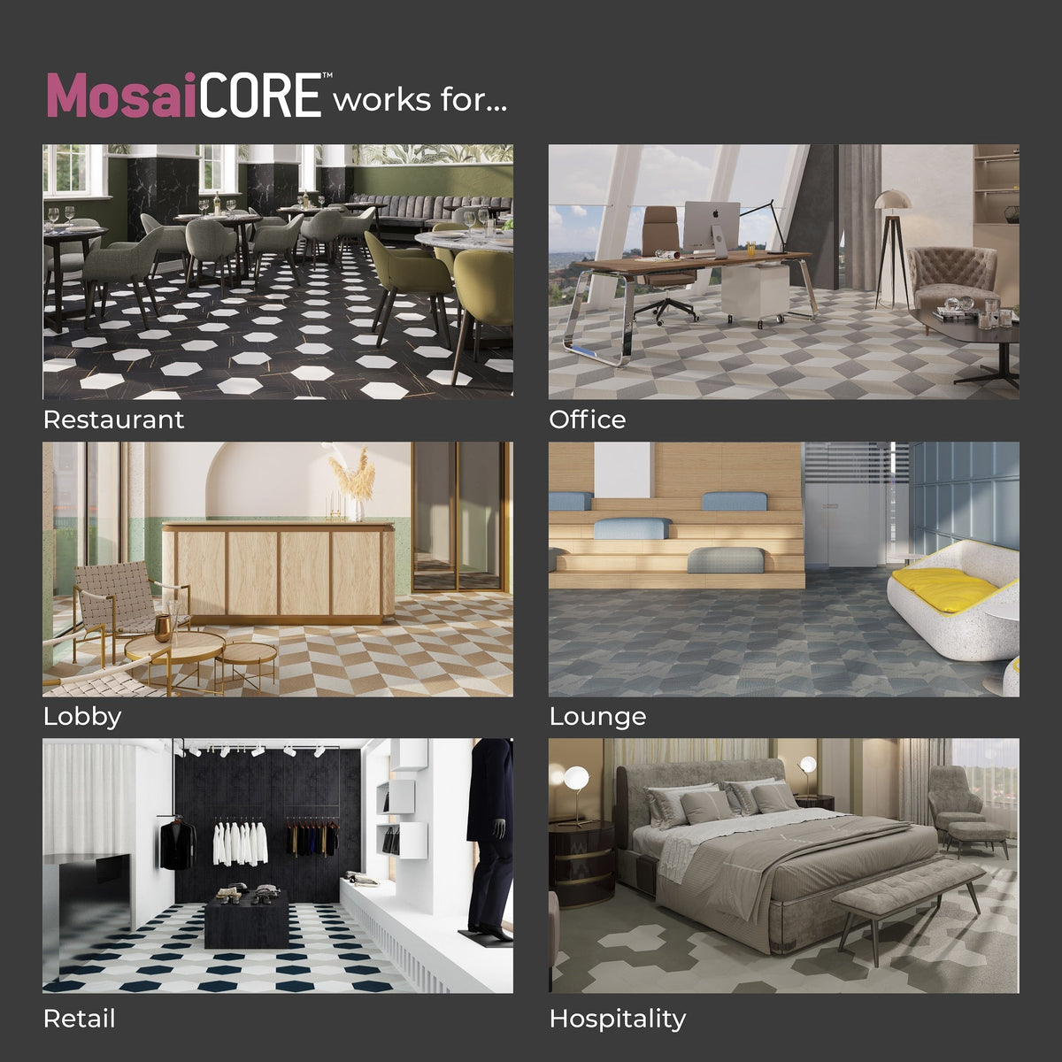 Lucida USA Cityscape Braid Brown Patterned Look 28-mil x 10-in W x 16-in L Waterproof Glue Down Luxury Vinyl Tile Flooring (15.15-sq ft/ Carton)