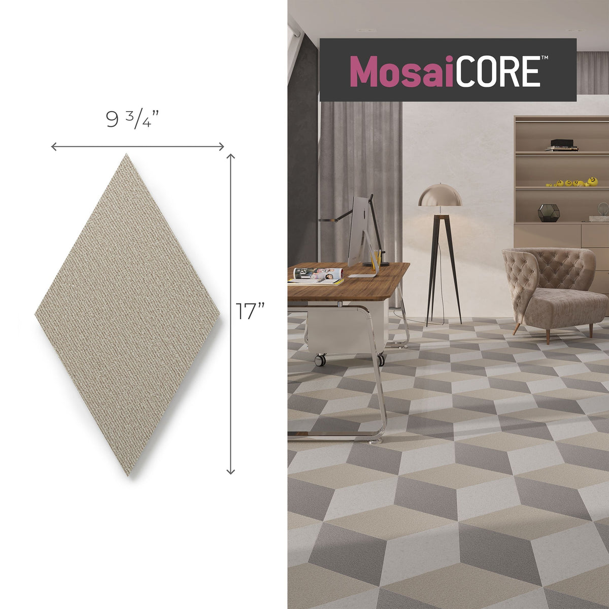 Lucida USA Ivory Rock Off-white Stone Look 28-mil x 10-in W x 16-in L Waterproof Glue Down Luxury Vinyl Tile Flooring (15.15-sq ft/ Carton)