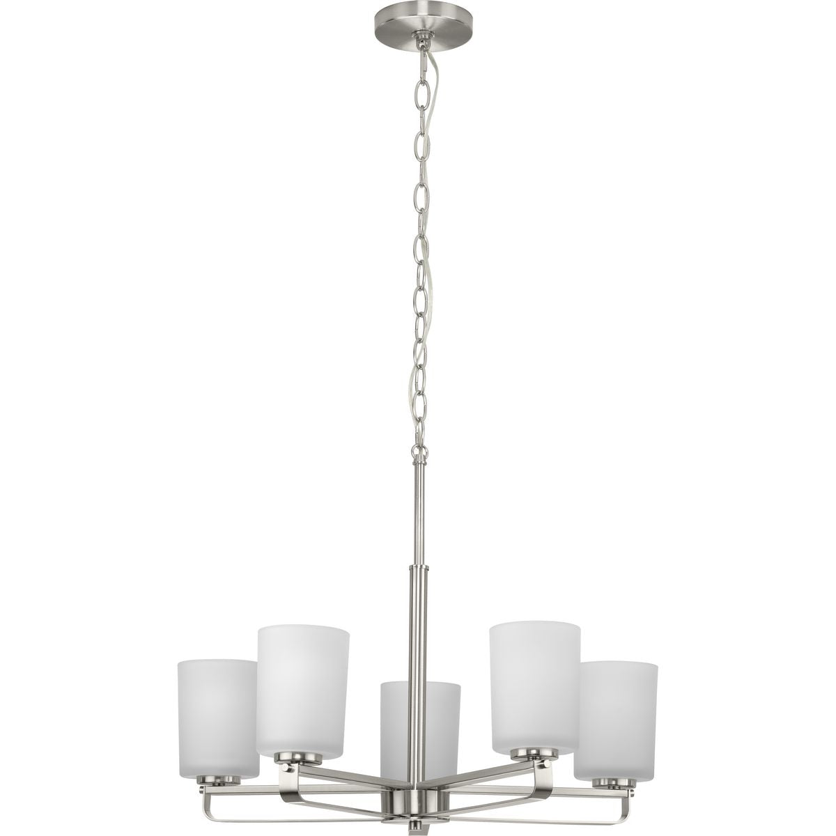 Progress Lighting League 5-Light Brushed Nickel Farmhouse Chandelier