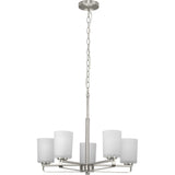 Progress Lighting League 5-Light Brushed Nickel Farmhouse Chandelier