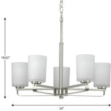 Progress Lighting League 5-Light Brushed Nickel Farmhouse Chandelier