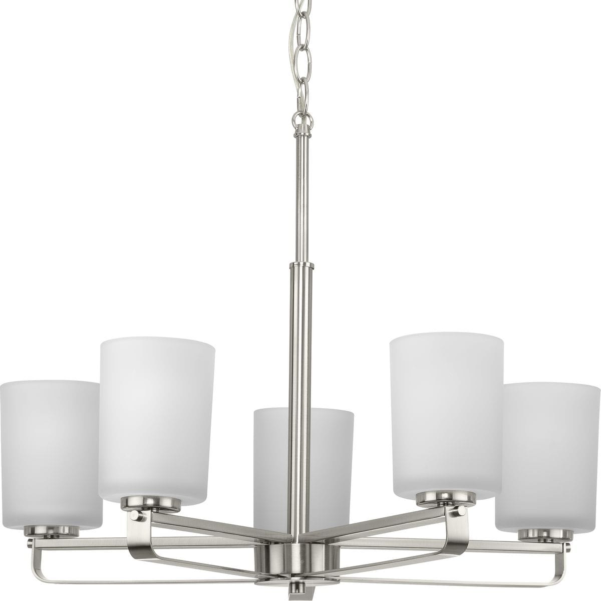 Progress Lighting League 5-Light Brushed Nickel Farmhouse Chandelier