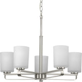 Progress Lighting League 5-Light Brushed Nickel Farmhouse Chandelier