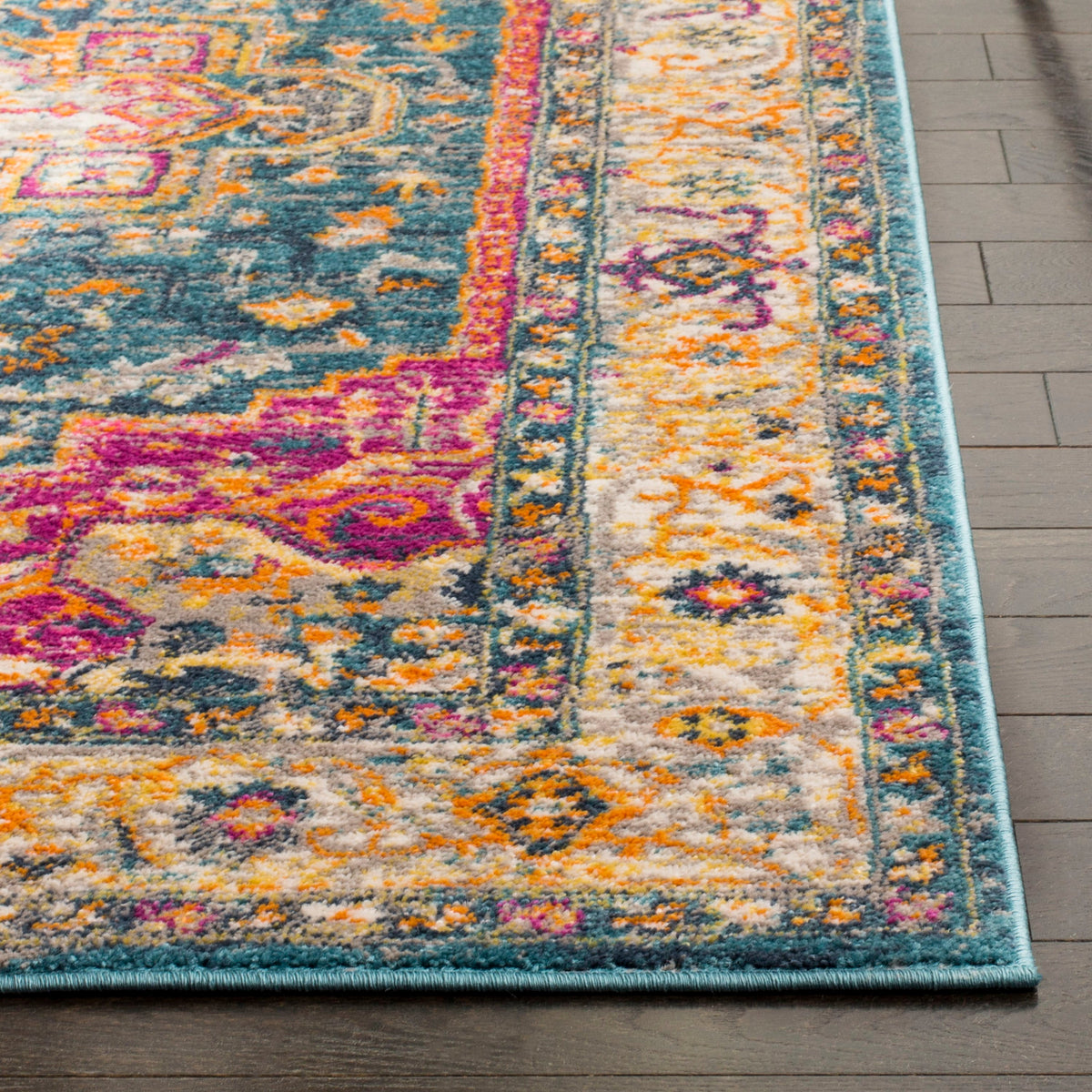Safavieh Madison Pietra 5 x 8 Blue/Multi Indoor Floral/Botanical Oriental Area Rug