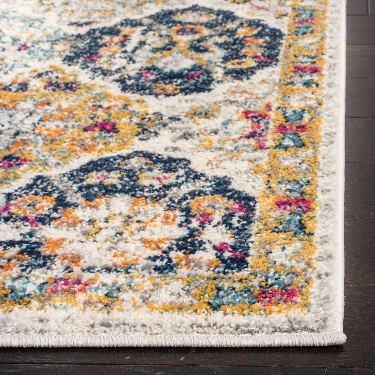 Safavieh Madison Lyton 2 x 12 Cream/Multi Indoor Distressed/Overdyed Vintage Runner Rug