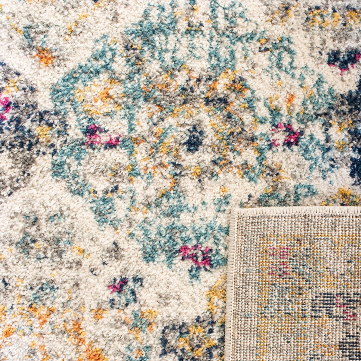 Safavieh Madison Lyton 2 x 12 Cream/Multi Indoor Distressed/Overdyed Vintage Runner Rug
