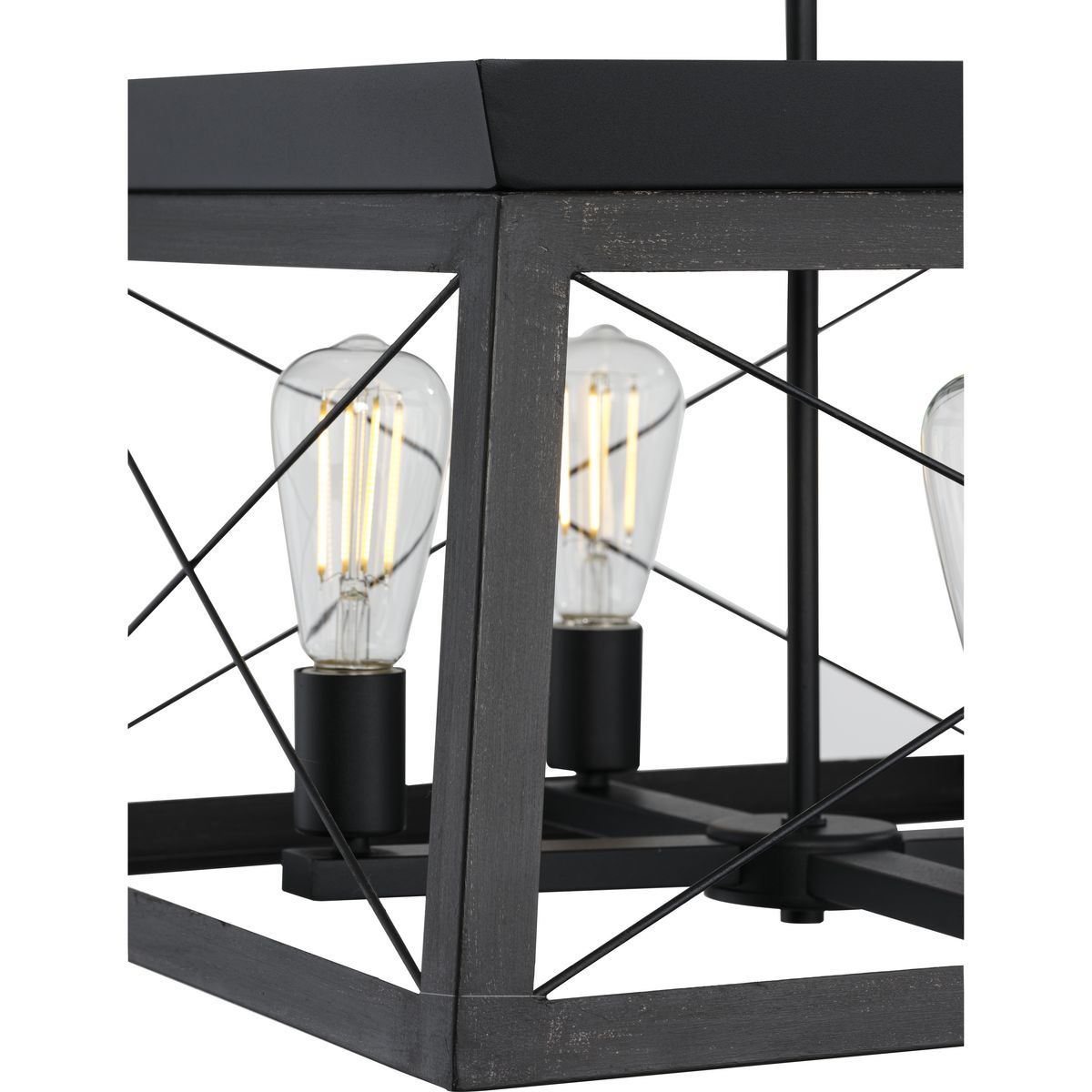 Progress Lighting Briarwood 4-Light Black Farmhouse Chandelier