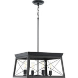 Progress Lighting Briarwood 4-Light Black Farmhouse Chandelier