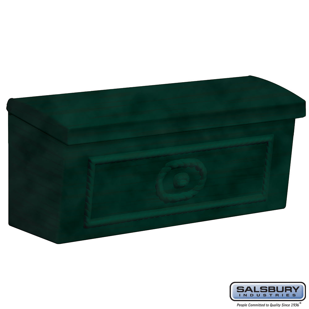 Surface Mounted Townhouse Mailbox in Green