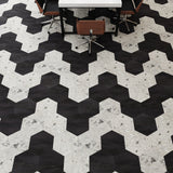 Lucida USA MosaiCore Bone Quartz 9-in x 9-in Waterproof Luxury Vinyl Tile Flooring, 28-mil Wear Layer (12.25-sq ft/Carton)