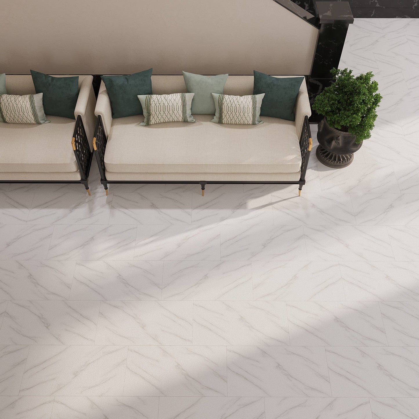 Lucida USA PresCore Carrara 12-in x 24-in Waterproof Luxury Vinyl Tile Flooring, 36-sq ft Carton