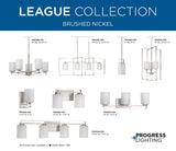 Progress Lighting League 5-Light Brushed Nickel Farmhouse Chandelier