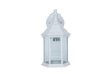 Project Source Henfield 11.81-in H Matte White Outdoor Wall Lantern, Medium Base (E-26)