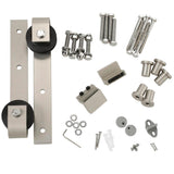 6 ft. Stainless Steel Sliding Barn Wooden Door Hardware Set - Super Arbor