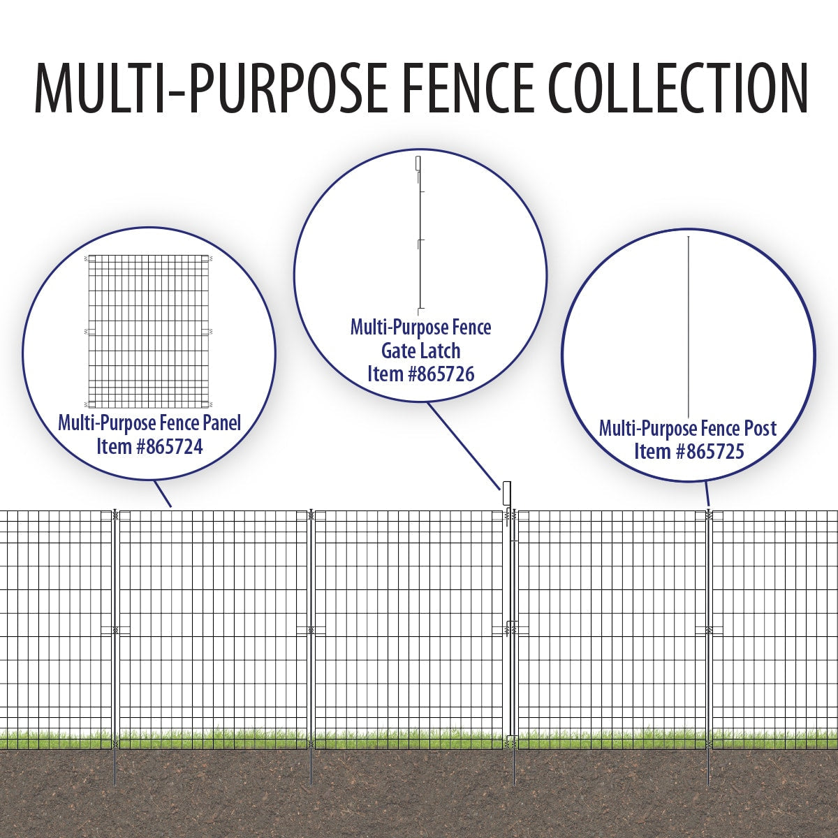 YARDLINK 4-ft H x 2-in W Black Steel Decorative Metal No Dig Garden Fence Post