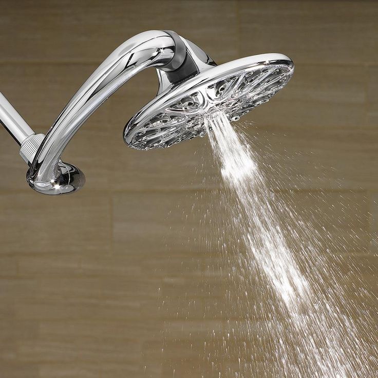 6-Spray 7 in. Single Wall Mount Low Flow Fixed Rain Shower Head in Chrome