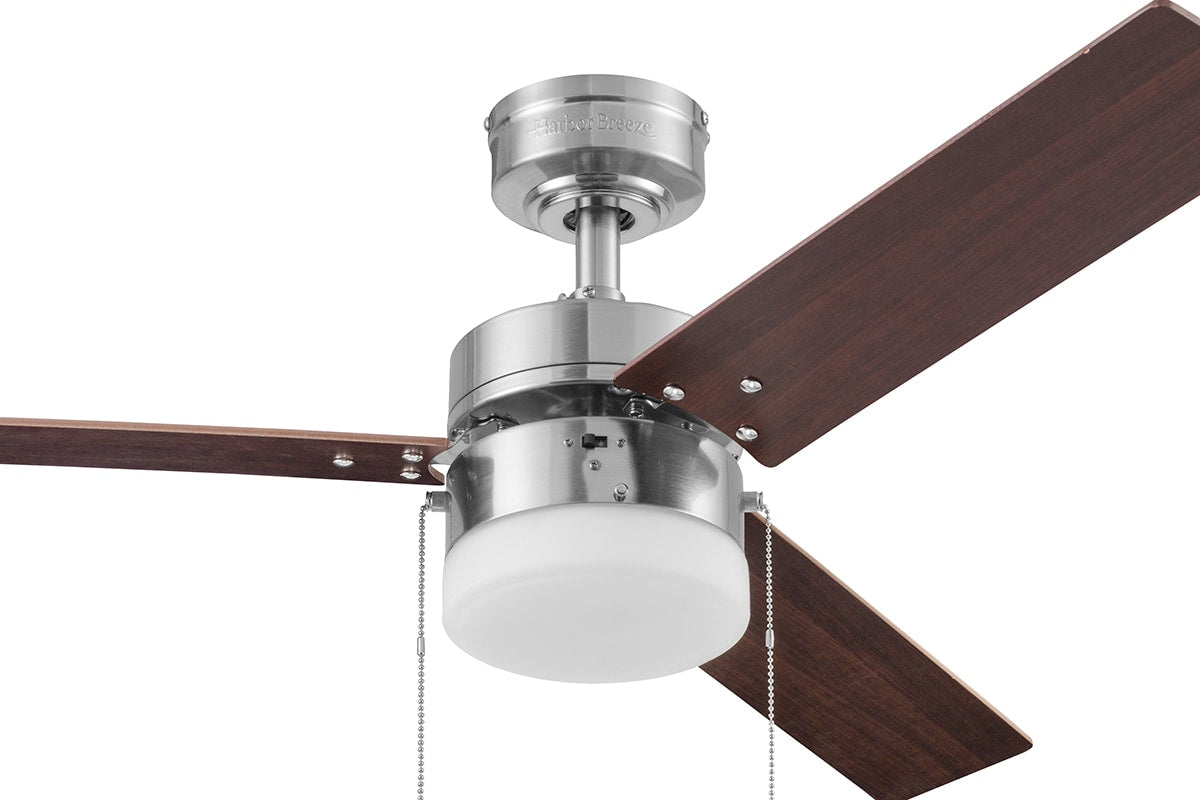 Harbor Breeze Vue 44-in Nickel LED Indoor Ceiling Fan (3-Blade)