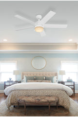 Harbor Breeze Newbern 52-in White Indoor Ceiling Fan with Light (5-Blade)
