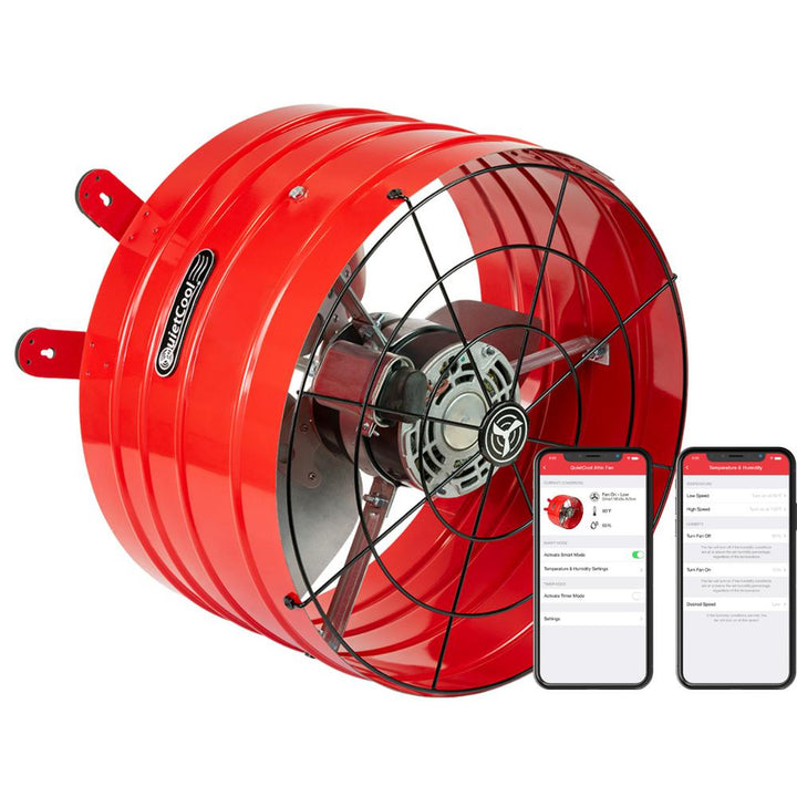 QuietCool 2860 CFM Smart App Controlled 2-Speed Gable Mount Attic Fan - Super Arbor