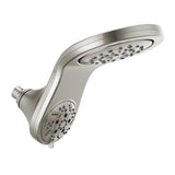 HydroRain Two-in-One 5-Spray 6 in. Double Wall Mount Fixed H2Okinetic Shower Head in Matte Black - Super Arbor