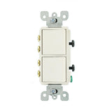 Decora 15 Amp 120-Volt 3-Way Combination Rocker Switch, White - Super Arbor