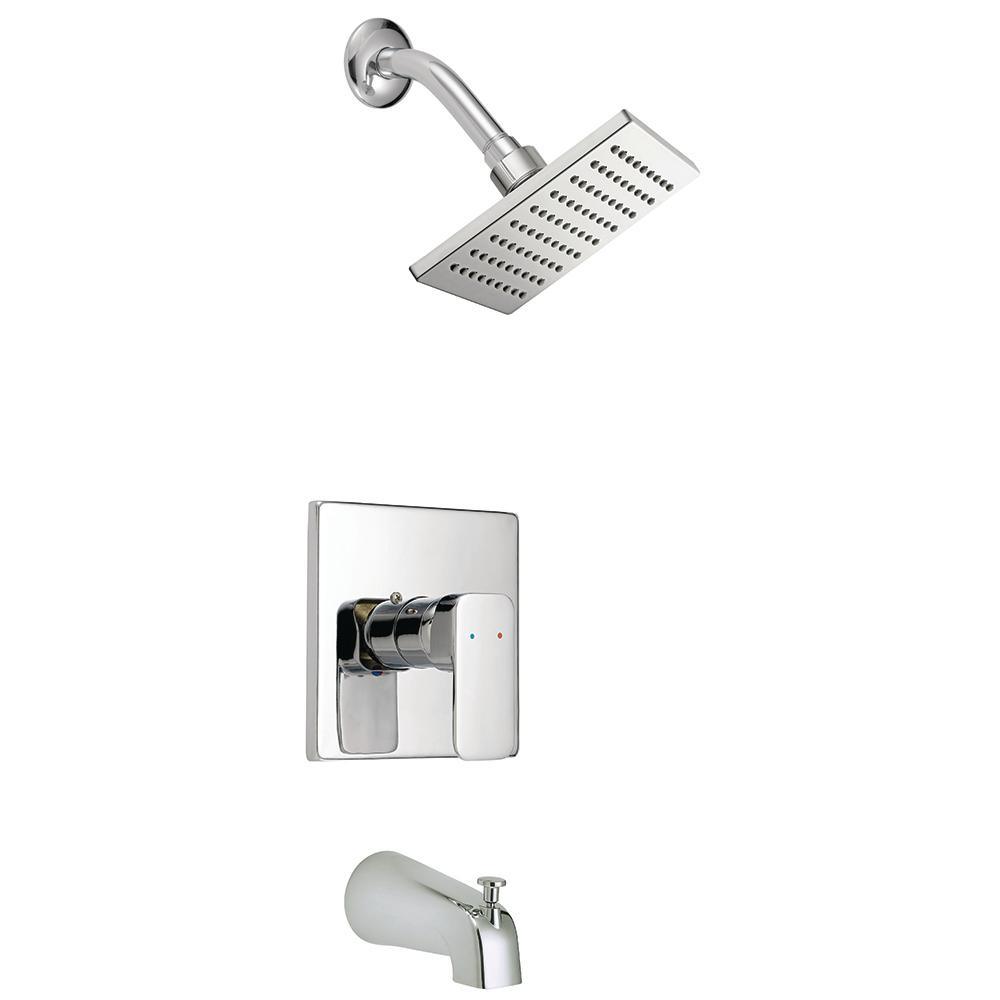 Karsen Single-Handle 1-Spray Tub and Shower Faucet in Satin Nickel (Valve Included) - Super Arbor