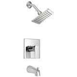 Karsen Single-Handle 1-Spray Tub and Shower Faucet in Satin Nickel (Valve Included) - Super Arbor