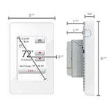 QuietWarmth 120-Volt/240-Volt Programmable WIFI Enabled Smart Touch Thermostat with Floor Sensor