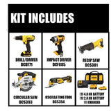 20-Volt MAX Cordless Combo Kit (5-Tool) - Super Arbor