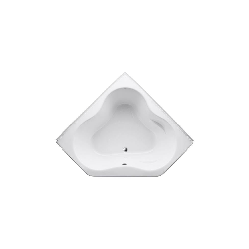ProFlex 4.5 ft. Front Drain Corner Bathtub in White - Super Arbor