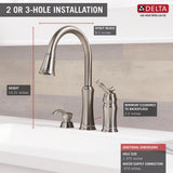 Lakeview Single-Handle Pull-Down Sprayer Kitchen Faucet with Soap Dispenser in Stainless - Super Arbor
