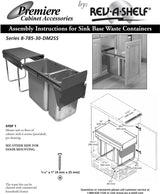 Rev-A-Shelf 8-Quart Plastic Pull Out Trash Can