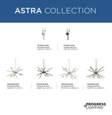 Progress Lighting Astra 8-Light Matte Black Modern/Contemporary Chandelier