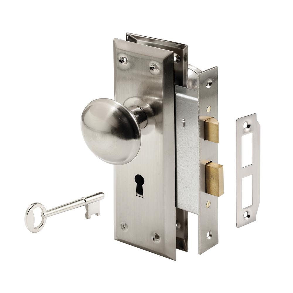 Steel, Satin Nickel, Interior Door Lock - Super Arbor