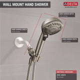7-Spray 4.2 in. Single Wall Mount Handheld Shower Head in SpotShield Brushed Nickel