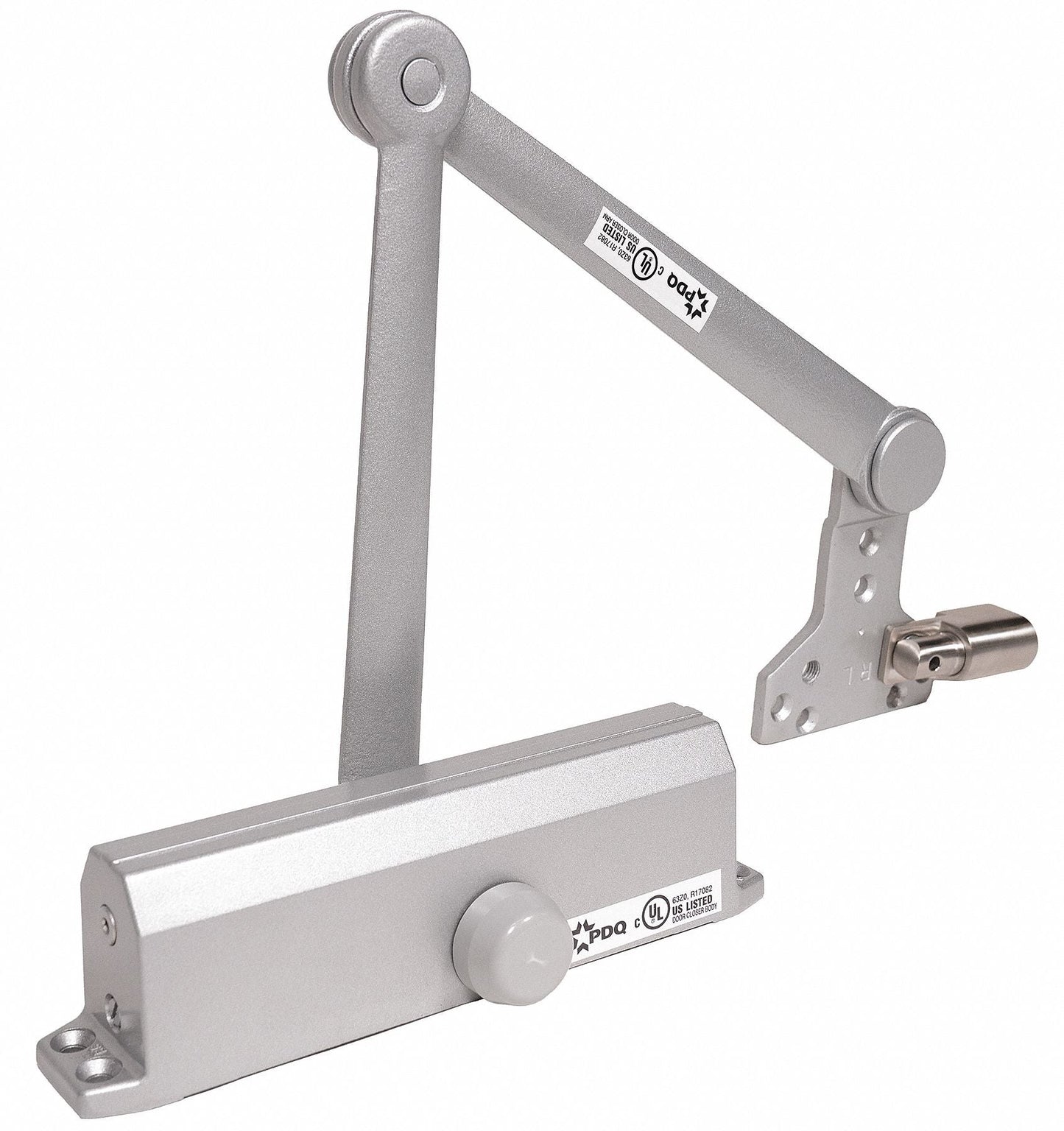 PDQ Door Closer - Aluminum, Grade 3 Light Duty, Parallel Mount
