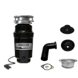 Everbilt 1/3 HP Continuous Feed Garbage Disposal with Stainless Steel Sink Flange and Attached Power Cord