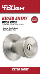 Hyper Tough Keyed Entry Tulip Style Doorknob, Stainless Steel
