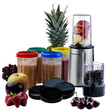 12 oz. Single Speed Clear Countertop Blender with Food Processor Attachment