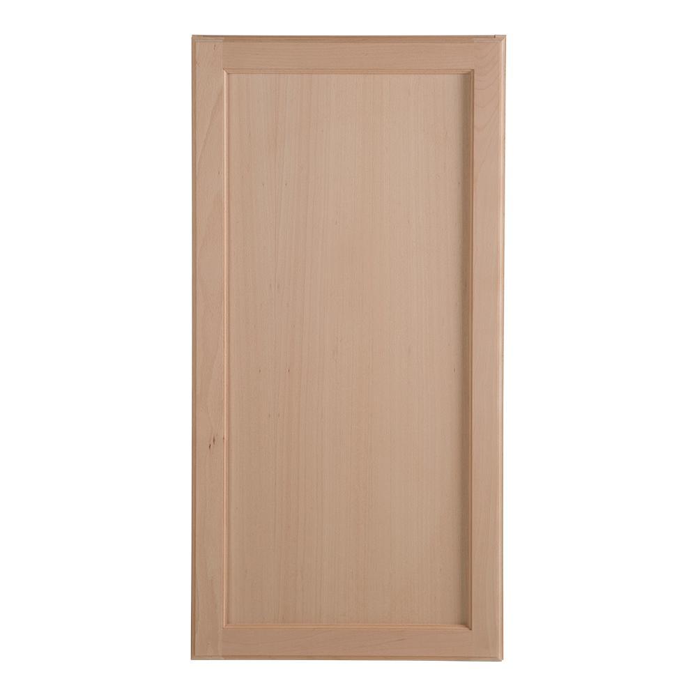Easthaven Shaker Assembled 36x30x12 in. Frameless Wall Cabinet in Unfinished Beech - Super Arbor