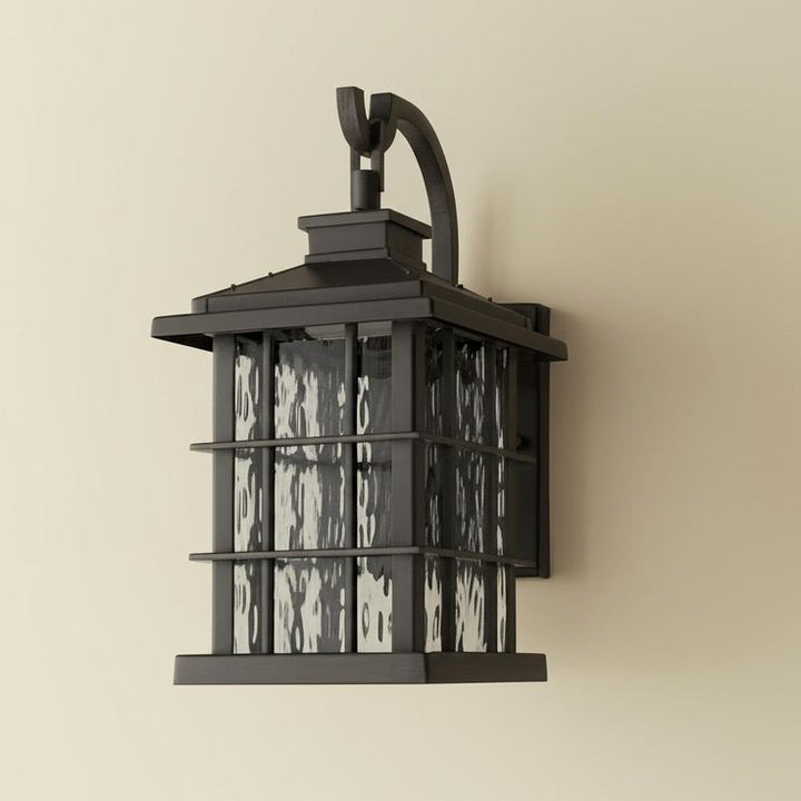 Home Decorators Collection Summit Ridge Zinc LED Dusk-to-Dawn Wall Lantern