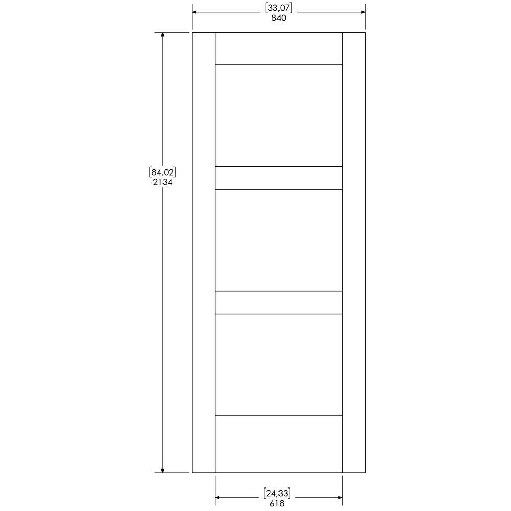 37 in. x 84 in. 3-Lite Full Frosted Glass White Vinyl Finish MDF Sliding Barn Door Slab - Super Arbor