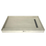 Redi Trench 48 in. x 72 in. Single Threshold Shower Base with Left Drain and Solid Brushed Nickel Trench Grate - Super Arbor