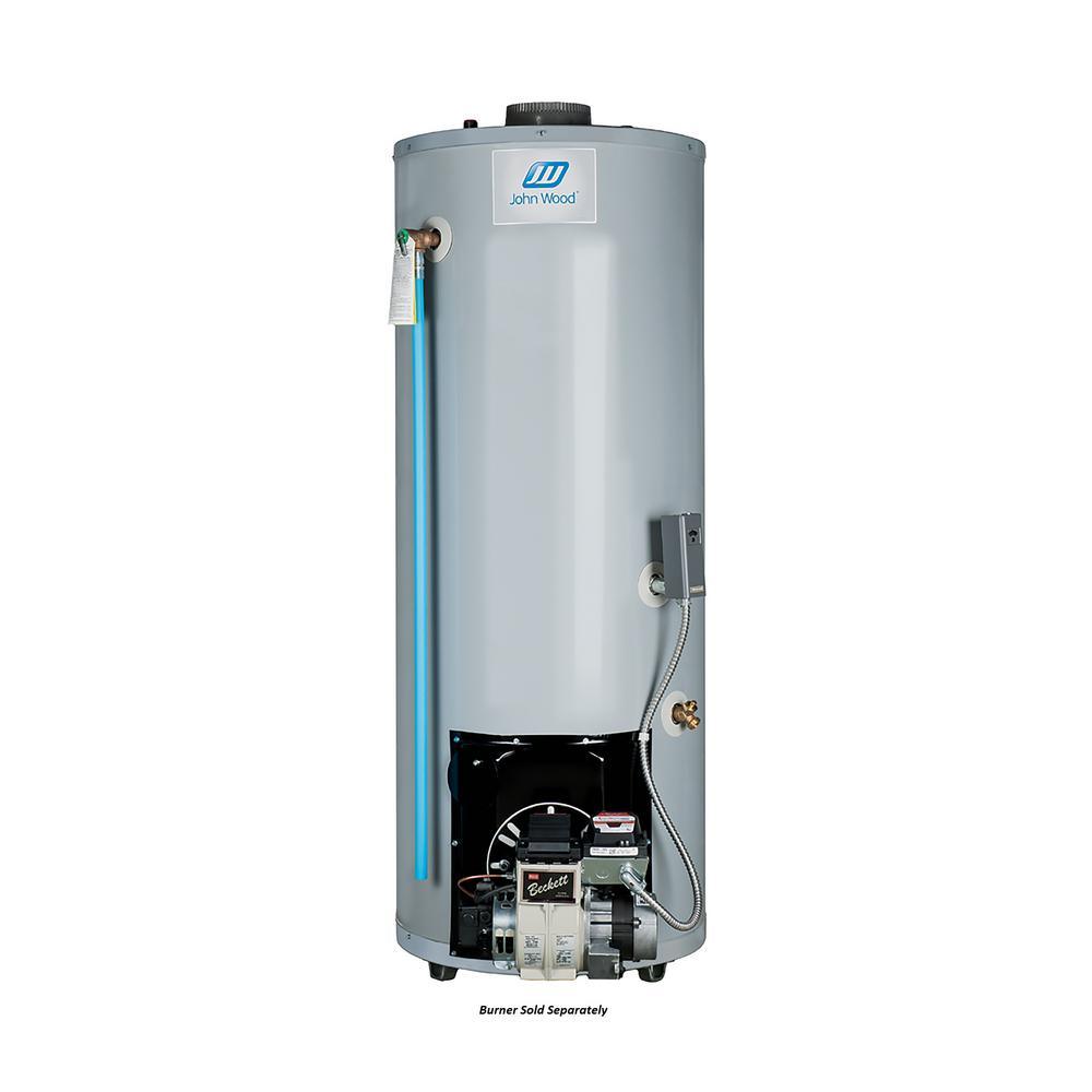 50 Gal. Tall Residential Oil-Fired Center Flue Tank Water Heater Only (Burner Sold Separately) - Super Arbor