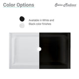 Voltaire 48 in. x 36 in. Single Threshold Acrylic Left Drain Shower Base in White - Super Arbor