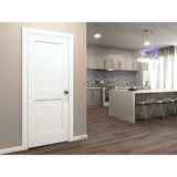 30 in. x 80 in. x 1-3/8 in. Shaker White Primed 2-Panel Solid Core Wood Interior Slab Door - Super Arbor