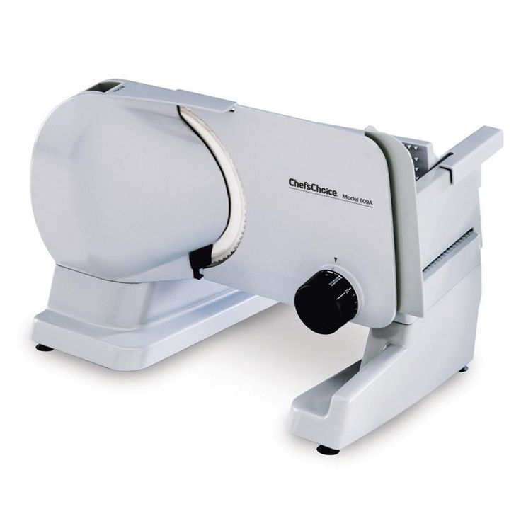 Premium Silver Electric Food Slicer with Tilted Food Carriage High Torque Motor Gear Drive with Stainless Steel Blade