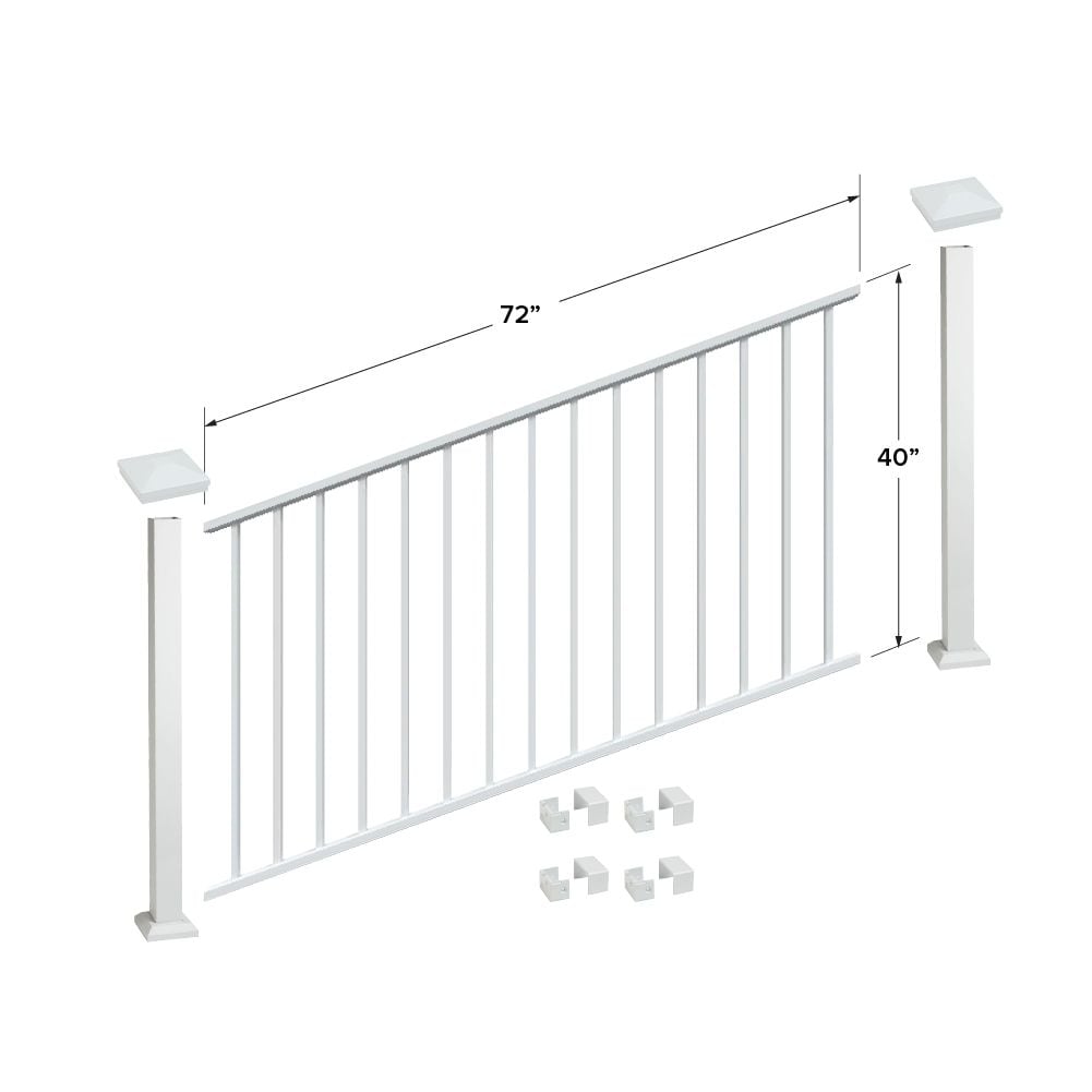 Fortress Building Products 6-ft x 40-in White Aluminum Deck Rail Kit