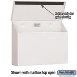 Standard Horizontal White Mailbox with Magazine Hooks